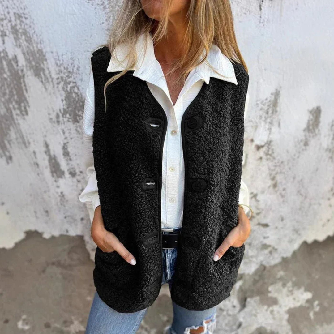 Anna™ - Winter Fleece Vest met Knopen