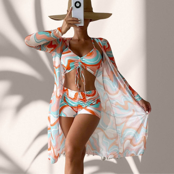 Belle – 3-delige Bikini Set met Print