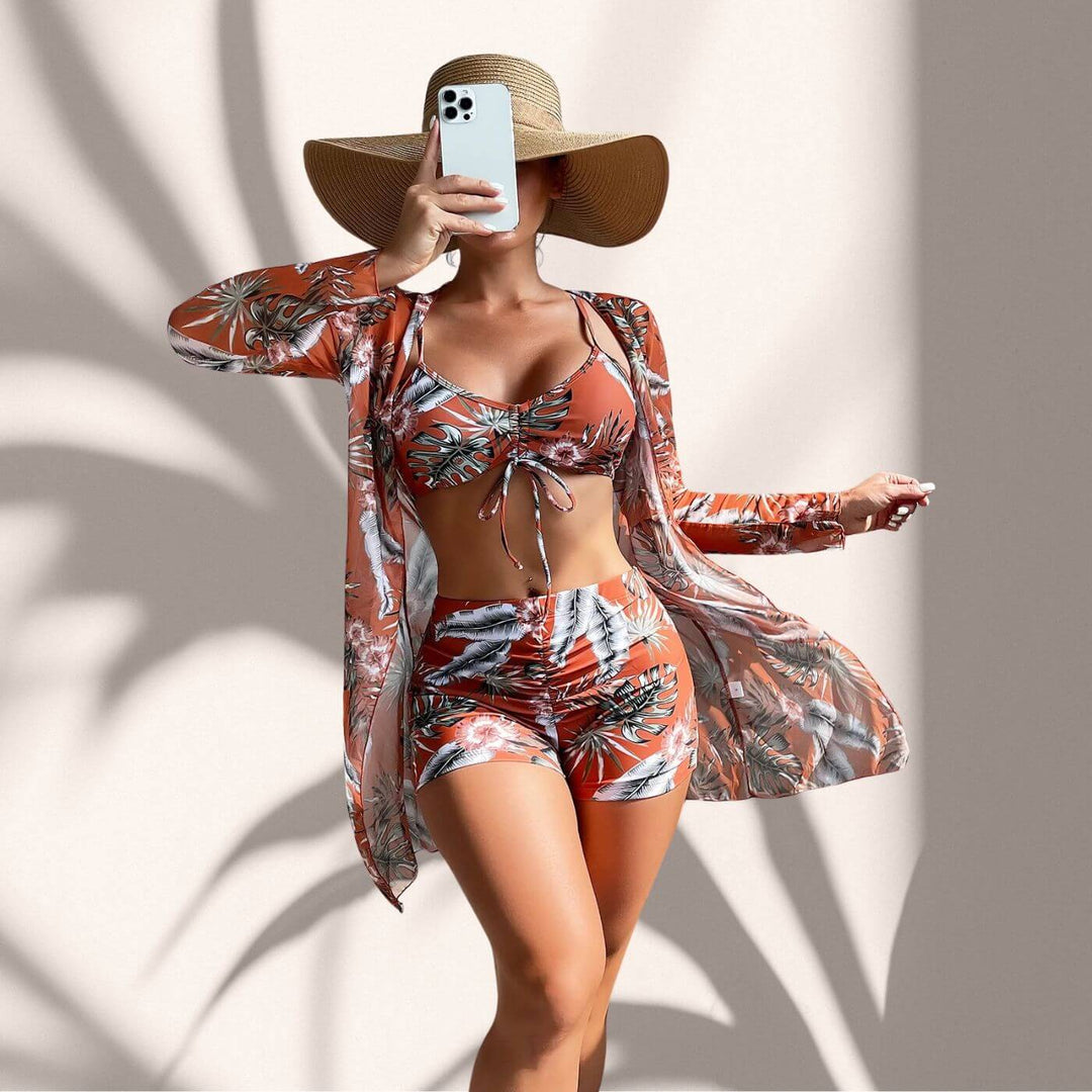 Belle – 3-delige Bikini Set met Print