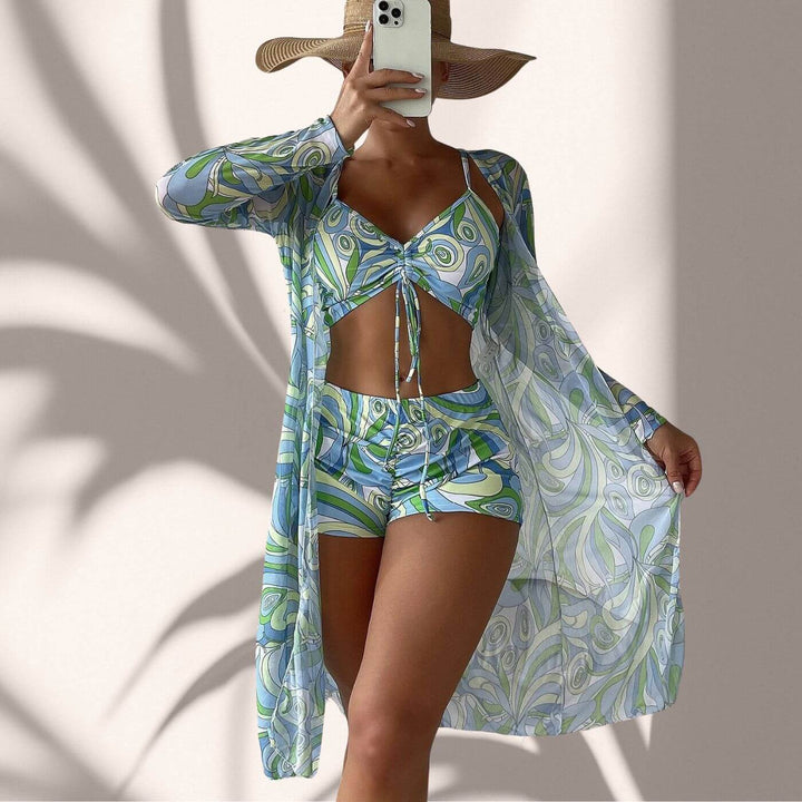 Belle – 3-delige Bikini Set met Print