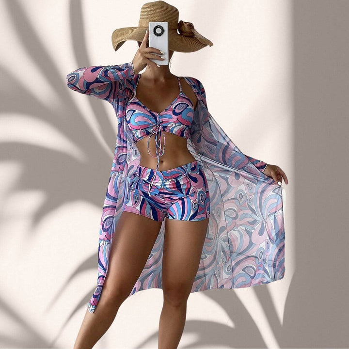 Belle – 3-delige Bikini Set met Print