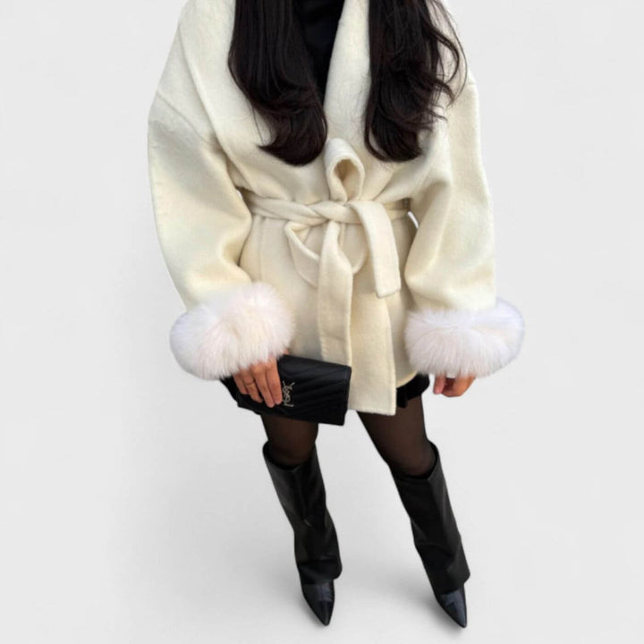Claudia™ - Elegante winterjas met bont