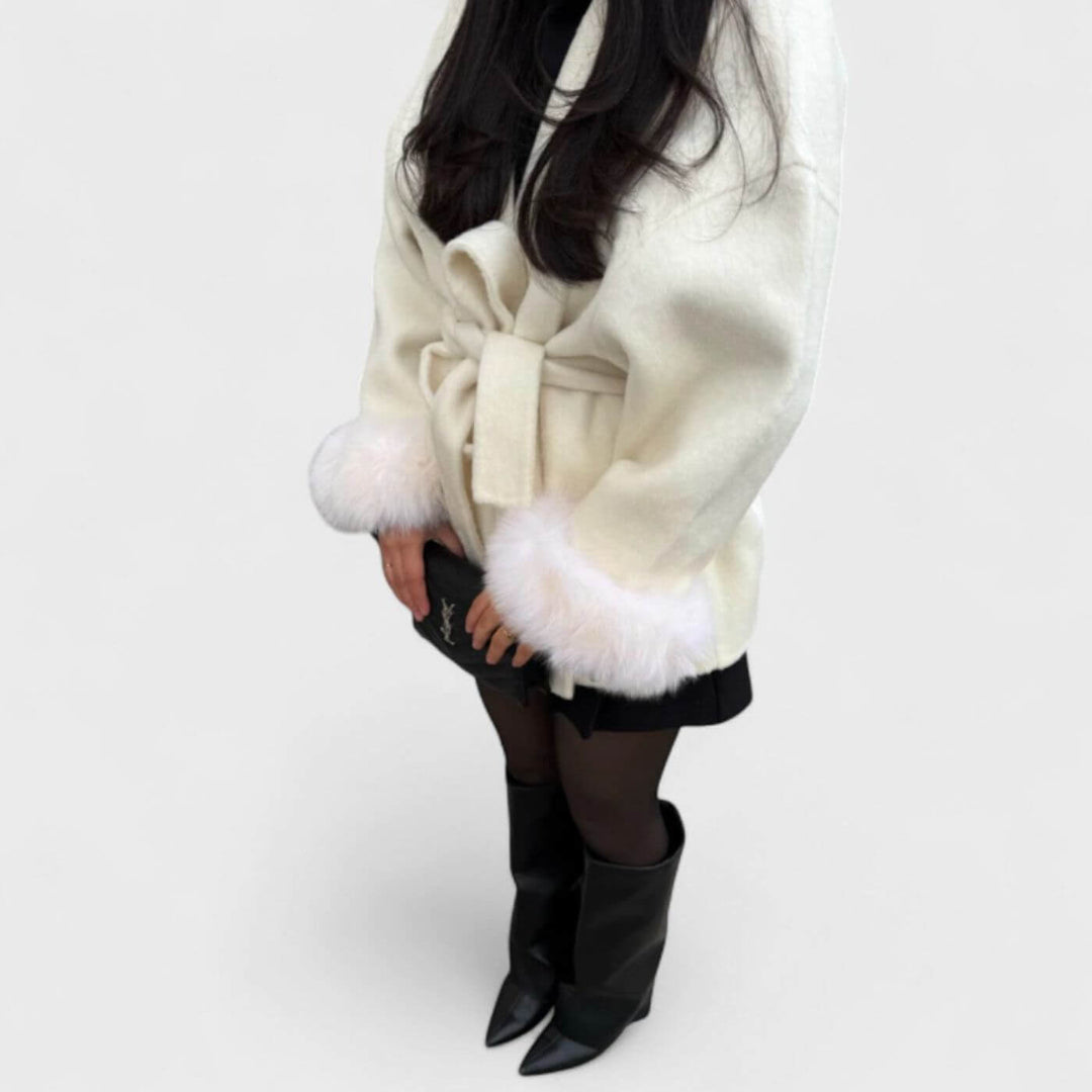 Claudia™ - Elegante winterjas met bont