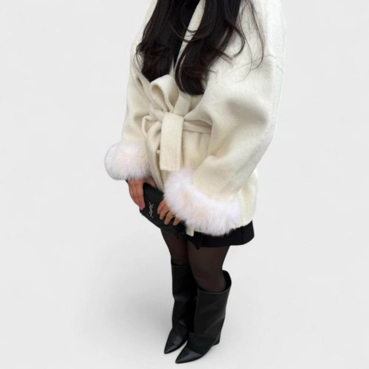 Claudia™ - Elegante winterjas met bont