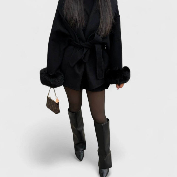 Claudia™ - Elegante winterjas met bont
