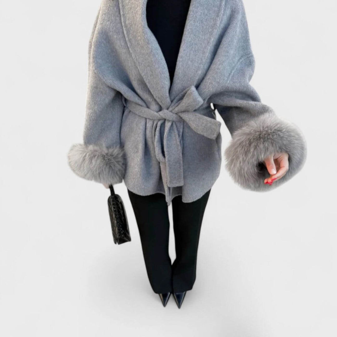 Claudia™ - Elegante winterjas met bont