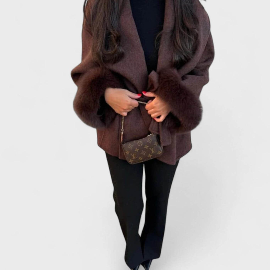 Claudia™ - Elegante winterjas met bont