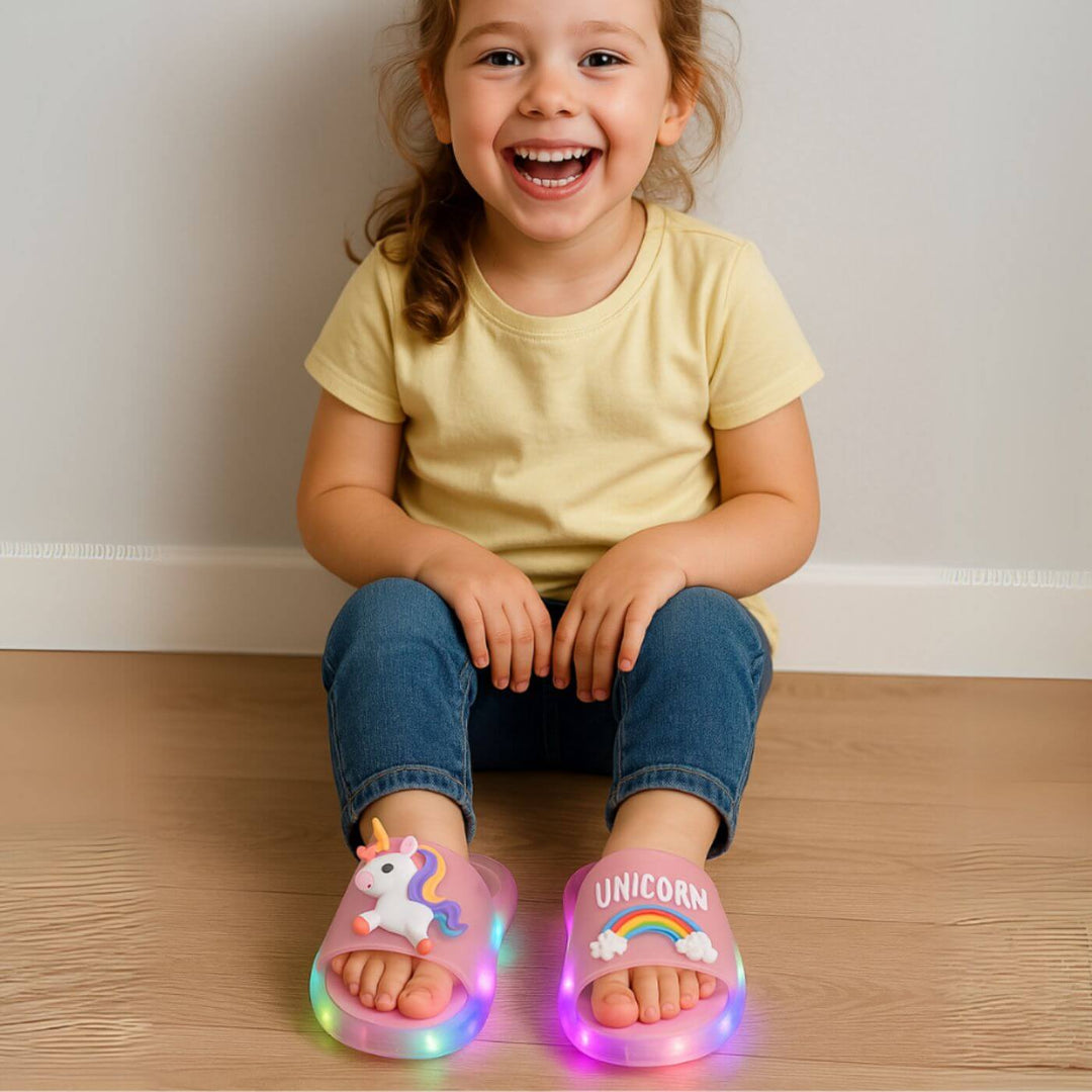 FairySteps™ – Lichtgevende Eenhoorn Slippertjes voor Kinderen