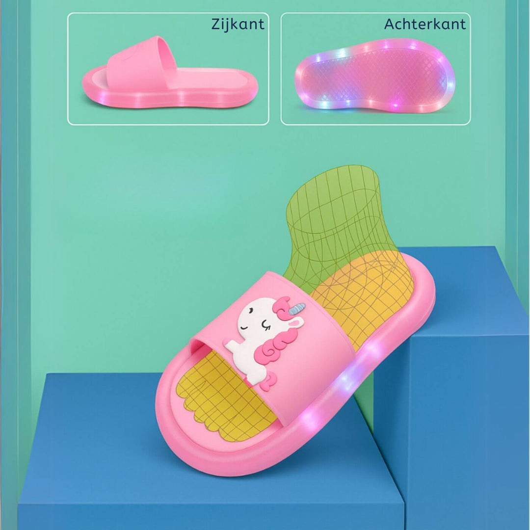 FairySteps™ – Lichtgevende Eenhoorn Slippertjes voor Kinderen