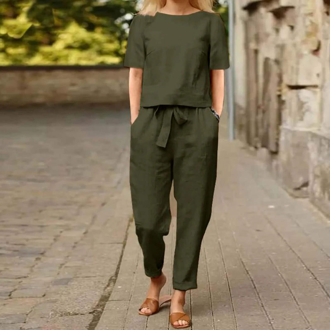 Heleen™ – Elegant Top en Broek Set in 2 Delen