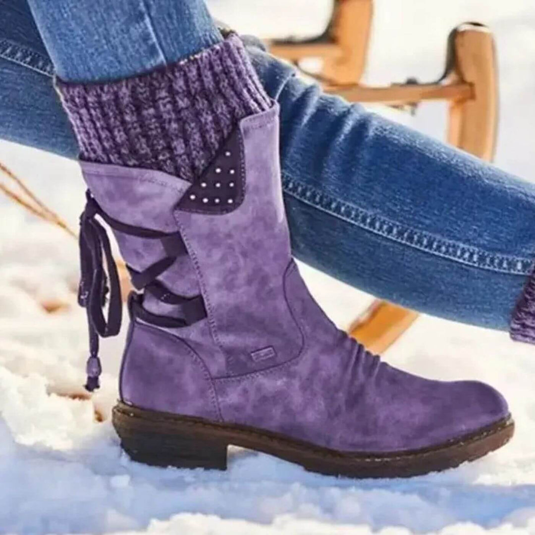Jasmijn™ - Winterlaarzen met veters tot de kuit