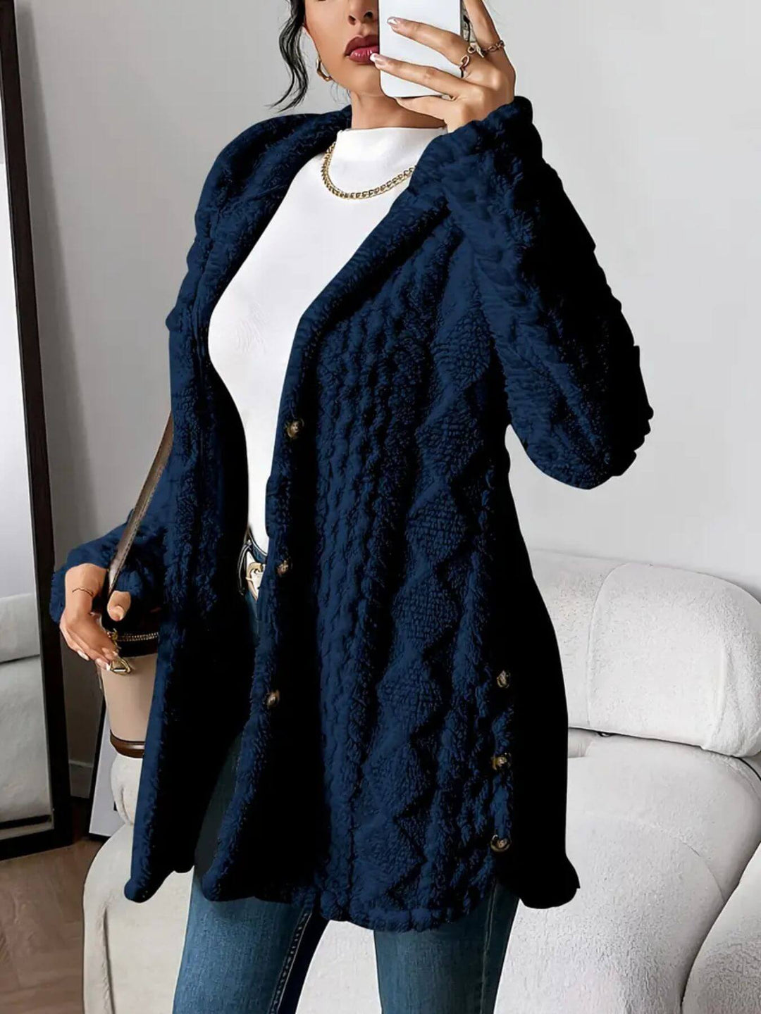Nikki™ - Comfortabele Pluche Vest Met Capuchon