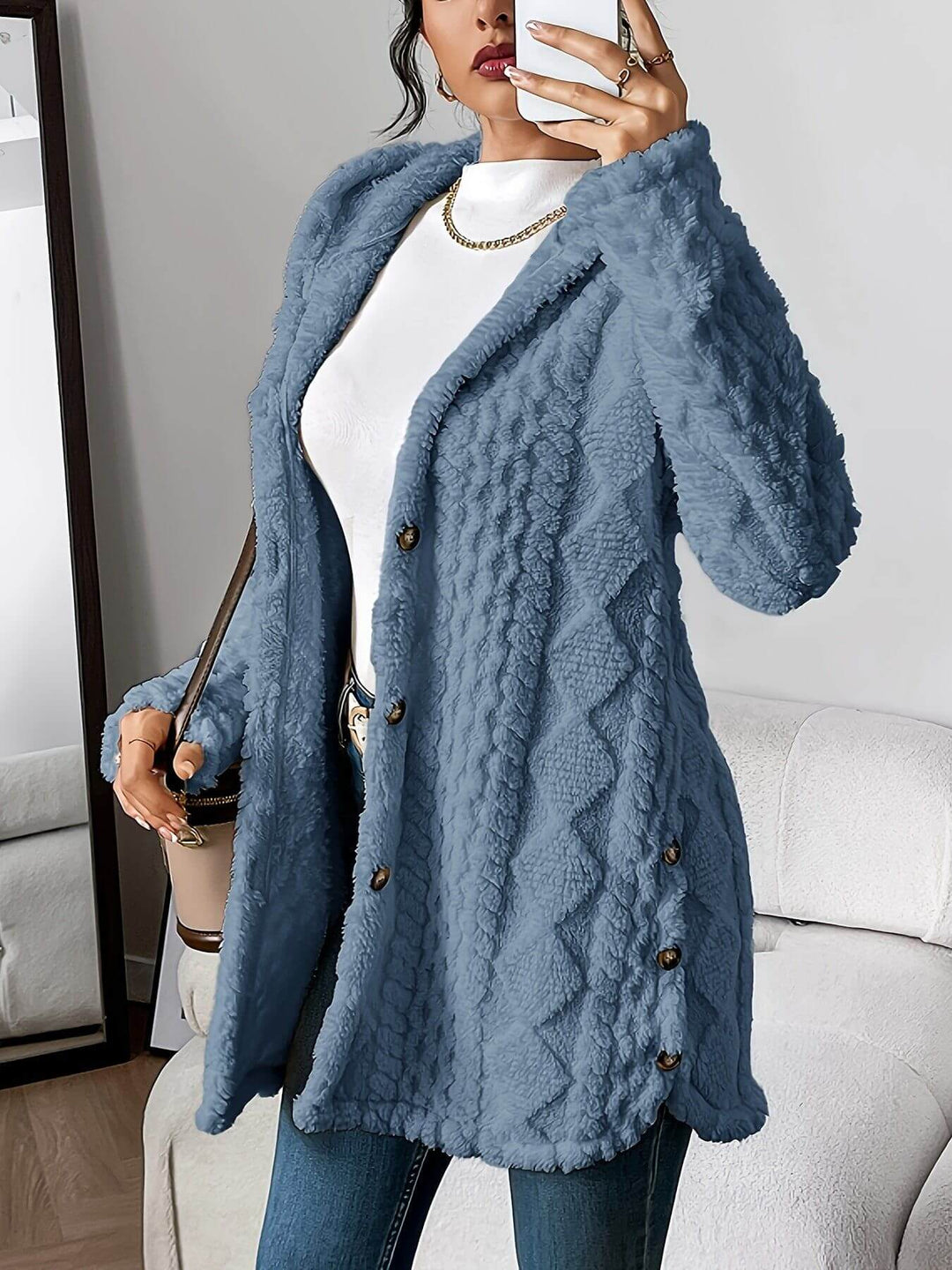 Nikki™ - Comfortabele Pluche Vest Met Capuchon