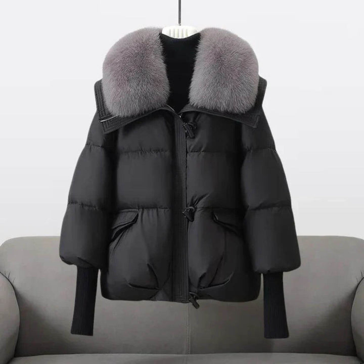 Sara™ - Warme Winterjas met Bontkraag