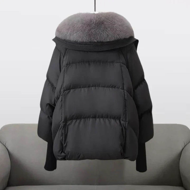 Sara™ - Warme Winterjas met Bontkraag