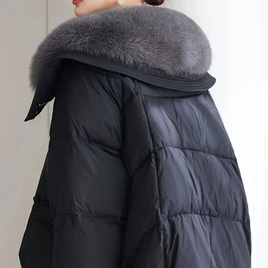 Sara™ - Warme Winterjas met Bontkraag