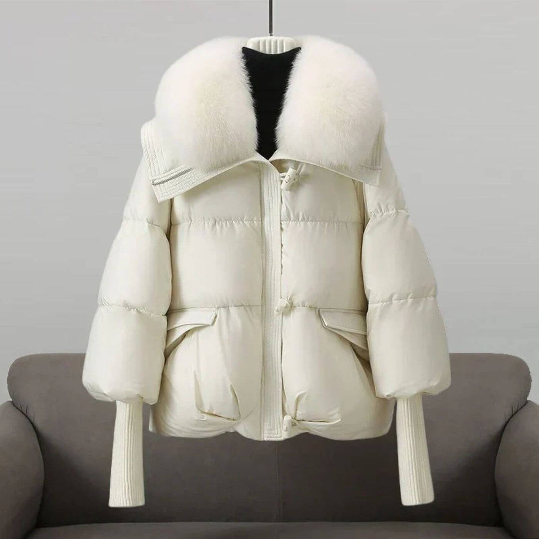 Sara™ - Warme Winterjas met Bontkraag