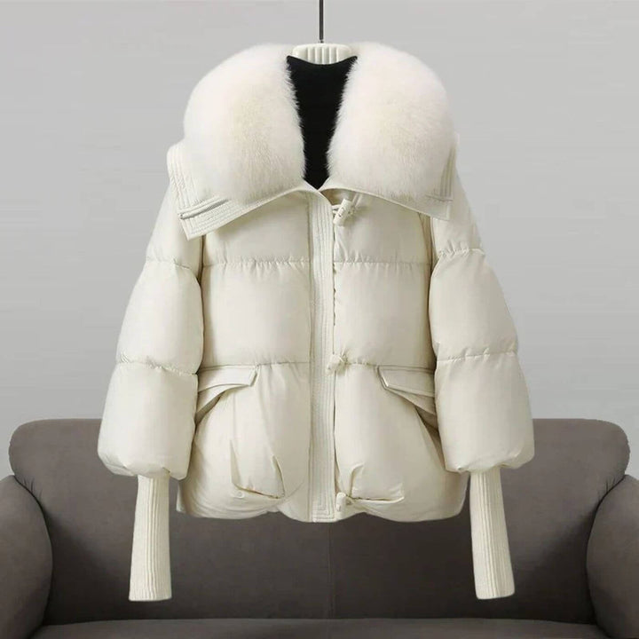 Sara™ - Warme Winterjas met Bontkraag