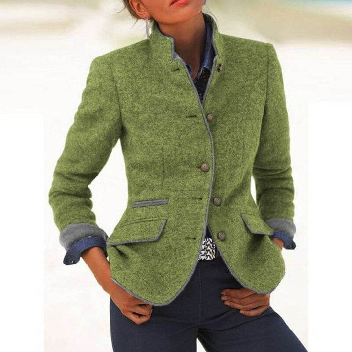 Saskia™ - Vintage Staande Kraag Jas