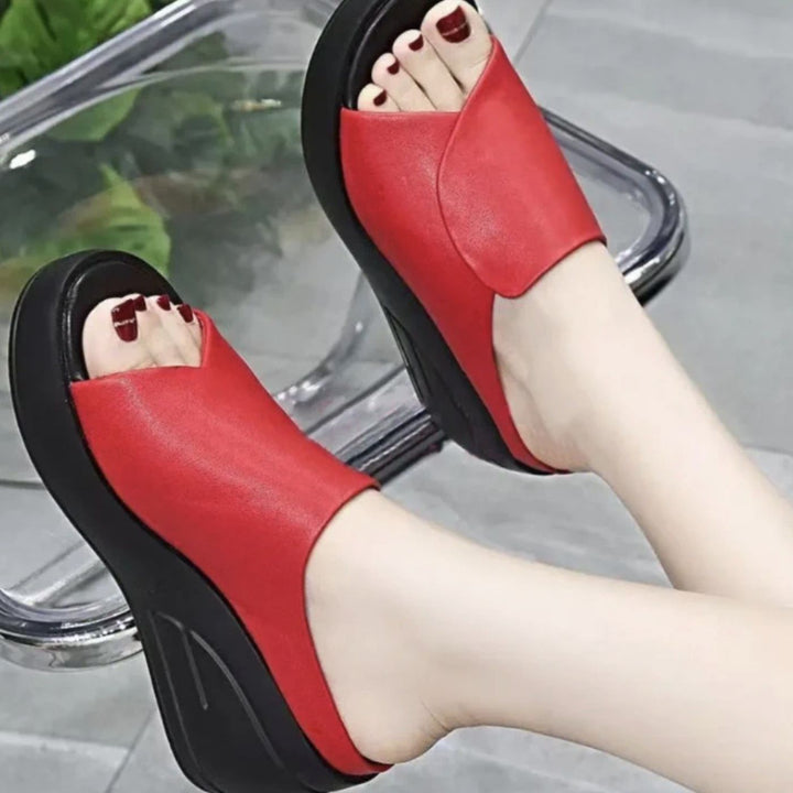 Silke™ – Orthopedische Instap Wedgesandalen