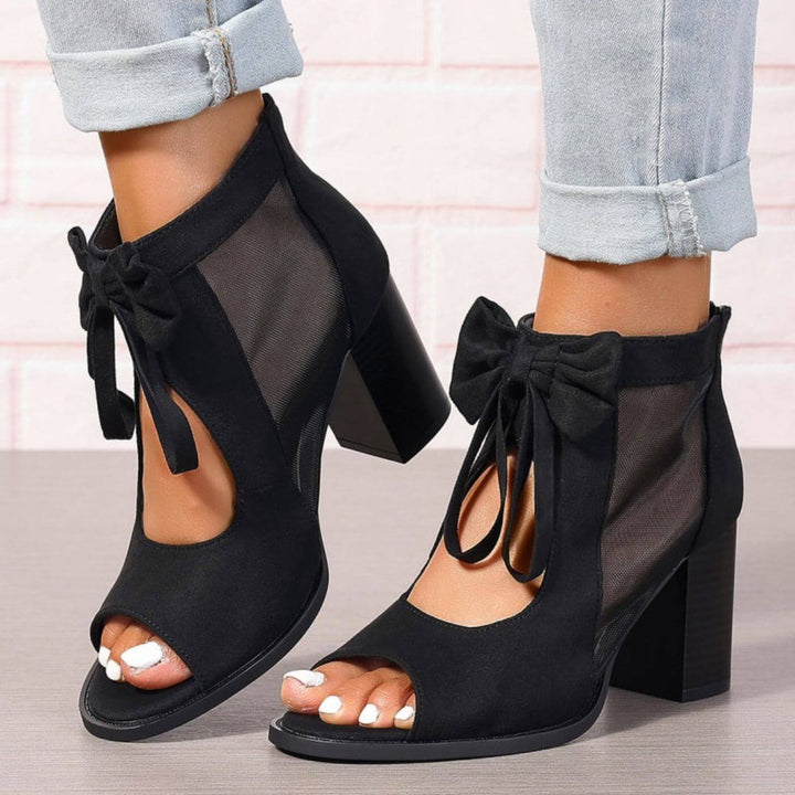 Veerle™ - Chunky Hakken Orthopedische Sandalen met Strikdetail