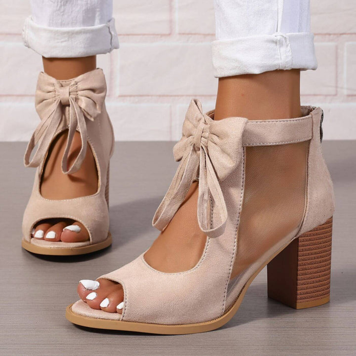 Veerle™ - Chunky Hakken Orthopedische Sandalen met Strikdetail